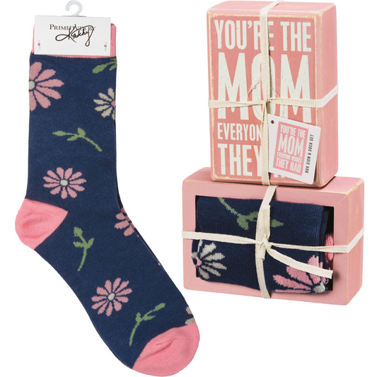 Mom Sign with Socks