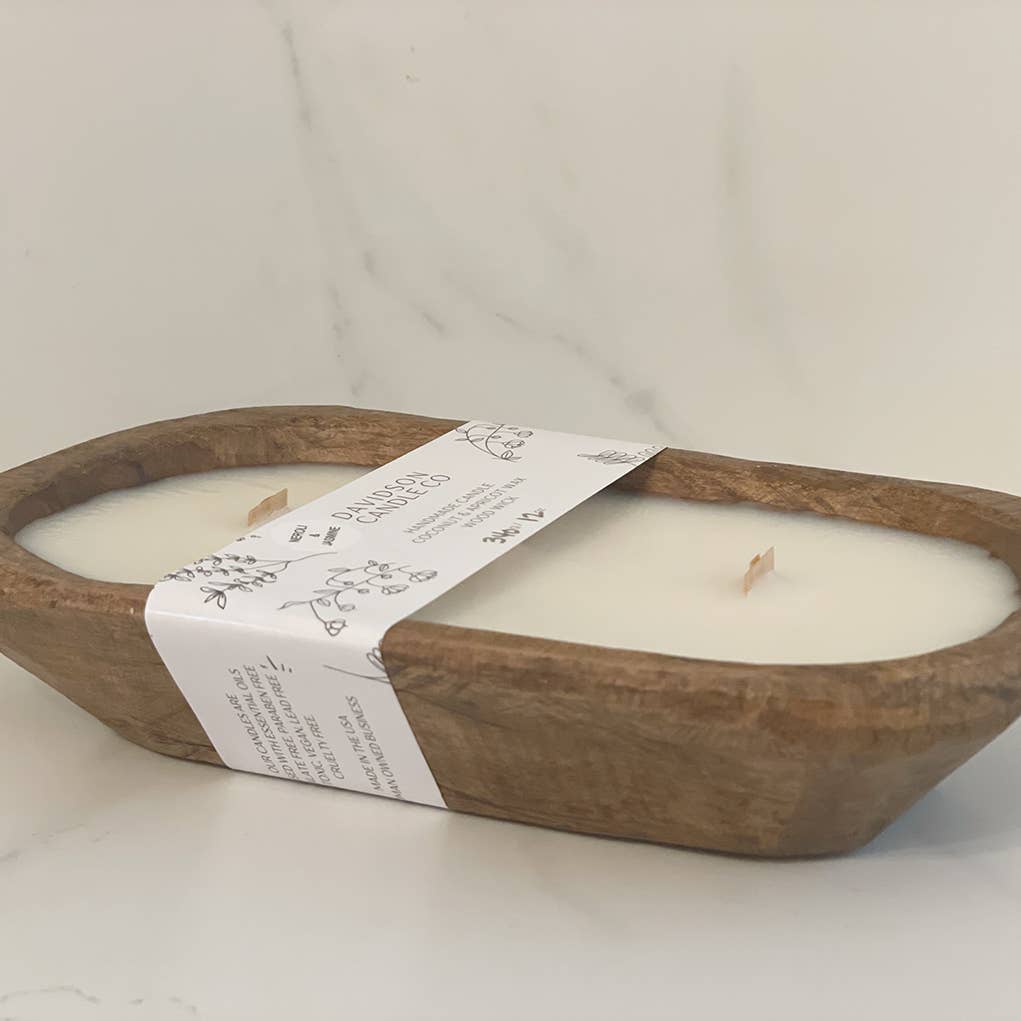 Dough bowl scented candle brown 13 oz | green floral & moss