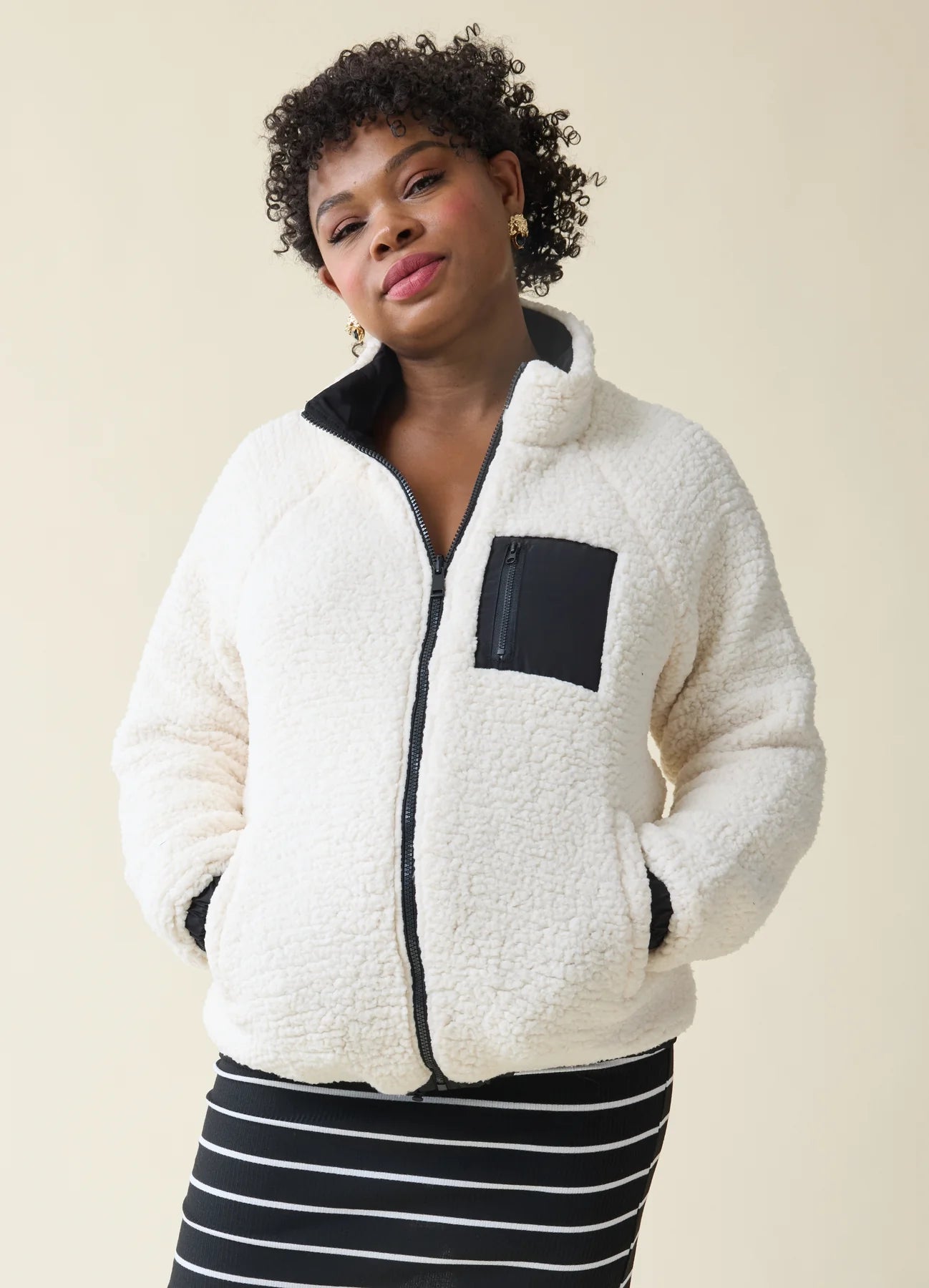 Cozy Reversible Sherpa Jacket