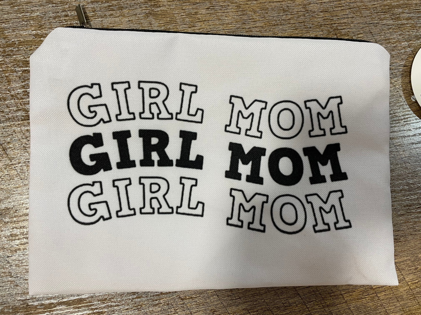 Girl Mom zippered pouch.