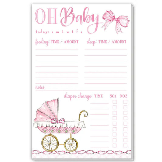 Oh Baby Girl Pink List Notepad