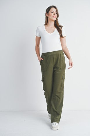 Knit Maternity Cargo Pants