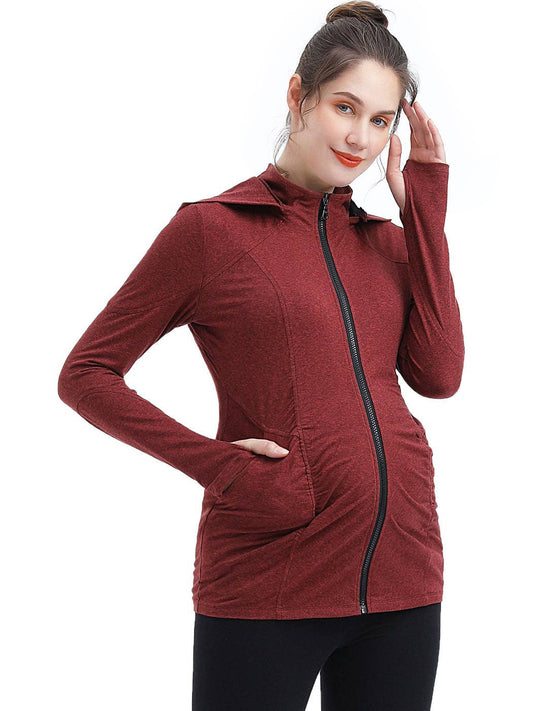 Ruched Performance Jacket Maple Red