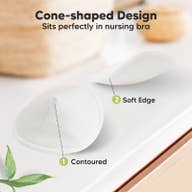 Comfy Lite Organic Nursing Pads, Reusable Breast Pads | Soft White