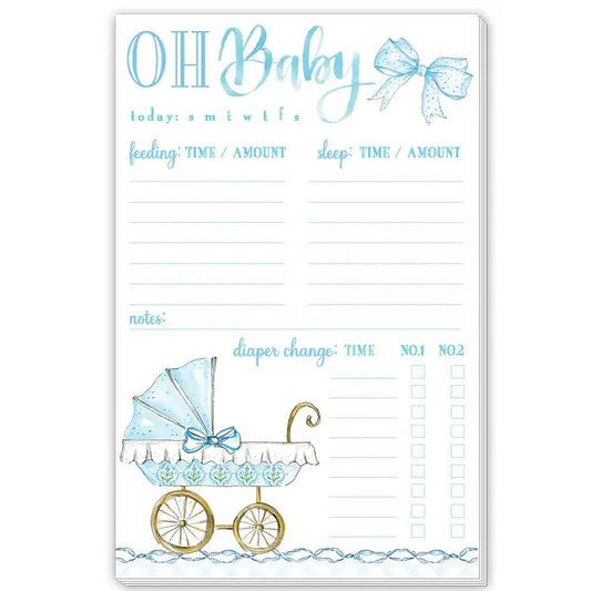 Oh Baby Boy Blue List Notepad