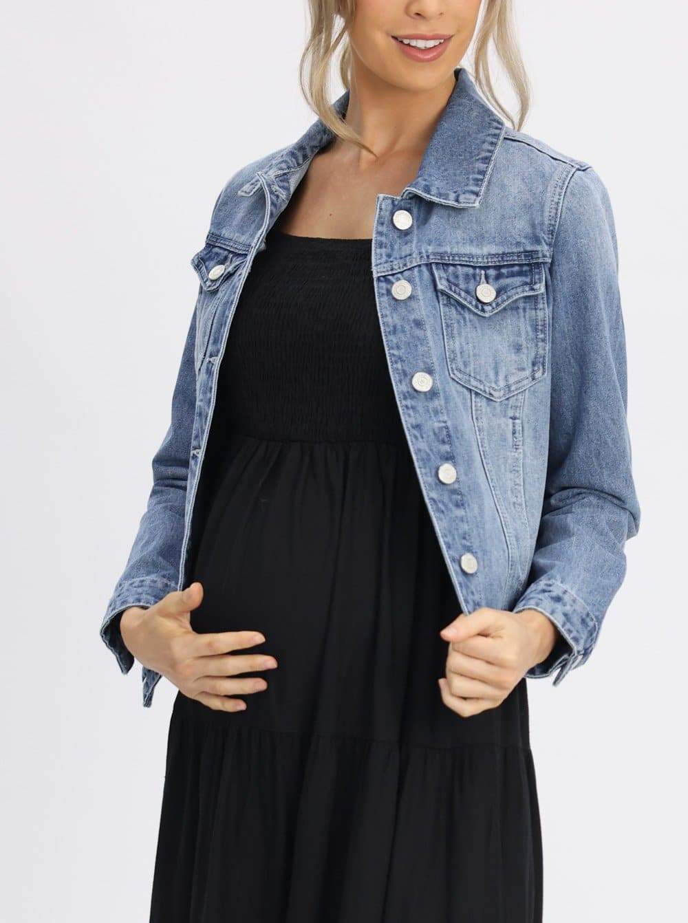 Maternity Blue Denim Jacket